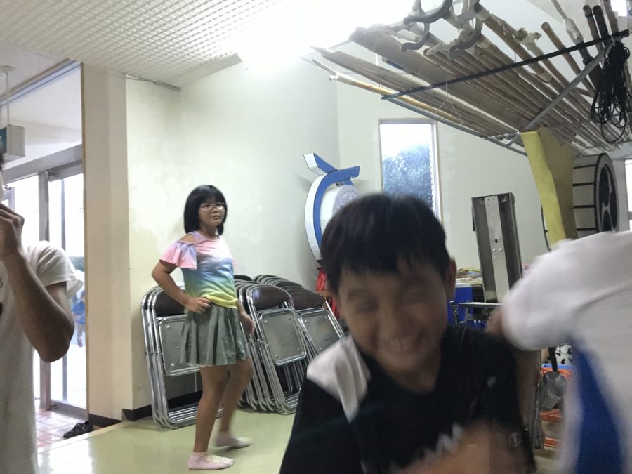 近づく台風の中でも